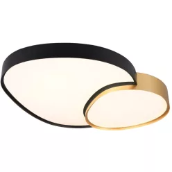   TRIO 647519280 RISE Modern Mennyezeti Lámpa Fekete, Arany LED IP20