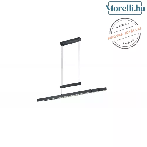 függesztett lámpa fekete színű vázzal és fém testtel beltéri használatra trio-375310532 - moretti.hu