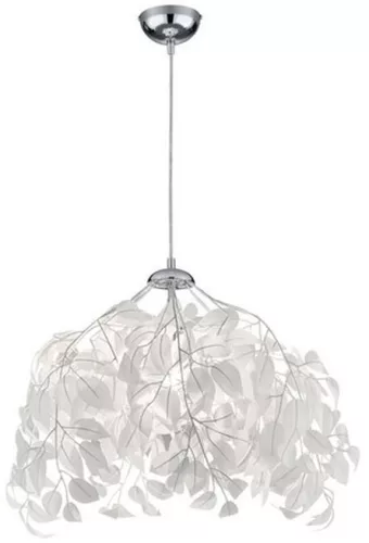 TRIO R10461901 LEAVY Glamour Függesztett Lámpa Fehér, Ezüst E27 IP20