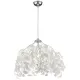 TRIO R10461901 LEAVY Glamour Függesztett Lámpa Fehér, Ezüst E27 IP20