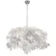 TRIO R10464001 LEAVY Glamour Függesztett Lámpa Fehér, Ezüst E14 IP20