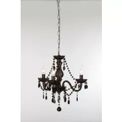   TRIO R11073002 LÜSTER Klasszikus Csillár Fekete, Ezüst E14 IP20