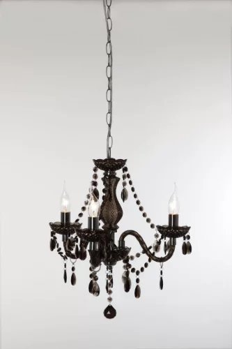 TRIO R11073002 LÜSTER Klasszikus Csillár Fekete, Ezüst E14 IP20
