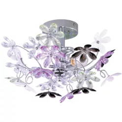   TRIO R20012017 FLOWER Modern Mennyezeti Lámpa Ezüst E14 IP20
