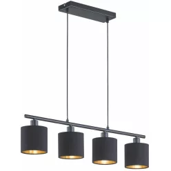   TRIO R30334079 TOMMY Ernyős Függesztett Lámpa Fekete E14 IP20