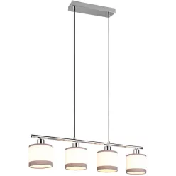   TRIO R31554006 DAVOS Többágú Függesztett Lámpa Fehér, Ezüst E14 IP20