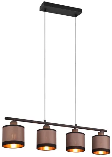 TRIO R31554041 DAVOS Többágú Függesztett Lámpa Fekete, Szürke E14 IP20