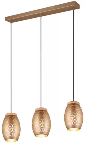TRIO R31573065 BIDAR Többágú Függesztett Lámpa Barna E27 IP20