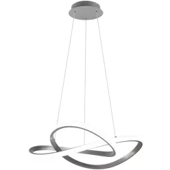   TRIO R32051407 COURSE Modern Led Függesztett Lámpa Ezüst LED IP20
