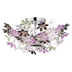   TRIO R60014017 FLOWER Vintage Mennyezeti Lámpák Ezüst E14 IP20