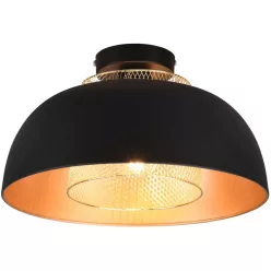  TRIO R60811032 PUNCH Vintage Mennyezeti Lámpák Fekete E27 IP20