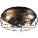 TRIO R61095032 TRONDHEIM Ventilátoros lámpa Fekete E27 IP20