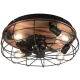 TRIO R61105032 TRONDHEIM Ventilátoros lámpa Fekete E27 IP20