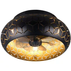R61574080 BIDAR Ventilátoros lámpa Arany E27 IP20