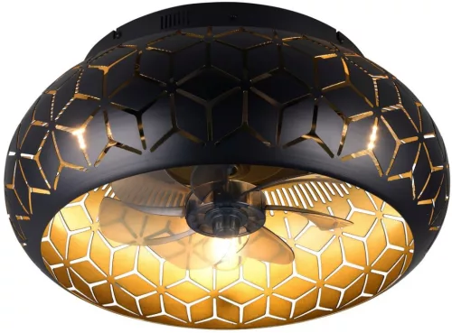 R61574080 BIDAR Ventilátoros lámpa Arany E27 IP20