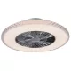 TRIO R62412106 HARSTAD Ventilátoros lámpa Ezüst LED IP20