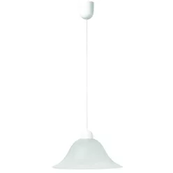 függesztett lámpa fehér színű vázzal és pvc testtel beltéri használatra viokef-3927500 - moretti.hu
