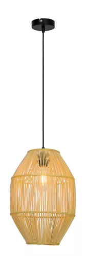 függesztett lámpa természetes színű vázzal és rattan testtel beltéri használatra viokef-4228400 - moretti.hu