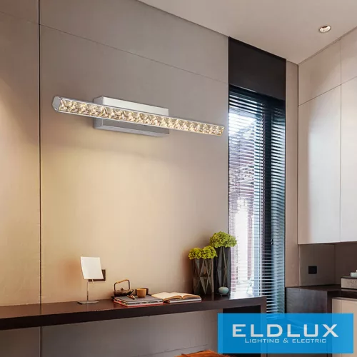 ELDLUX GLOSSY kristályüveg fali lámpa króm 9W 4000K