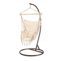 Puerto függőszék állvánnyal bézs-barna