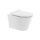 Ride wall mounted, rimless WC with soft close seat