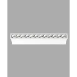   UNIVERSO Süllyesztett spot lámpa 20w 1400lm CCT.kap RA90 24° IP20 Fehér 240x31x40mm kivágás:236x27mm 5év