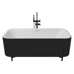 Aura szabadonálló kád_75x170_Negro/Blanco Mate