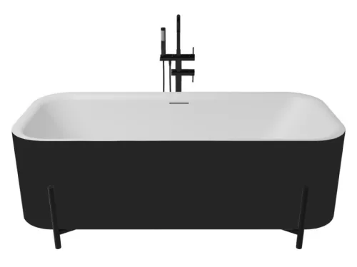 Aura szabadonálló kád_75x170_Negro/Blanco Mate