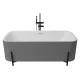 Aura szabadonálló kád_75x170_Plata Metallic/Blanco Mate