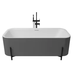 Aura szabadonálló kád_75x170_Titanio Metallic/Blanco Mate