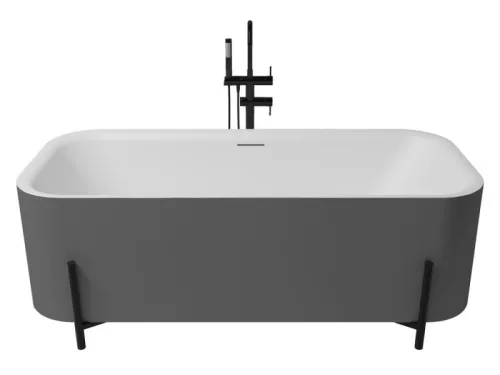 Aura szabadonálló kád_75x170_Titanio Metallic/Blanco Mate