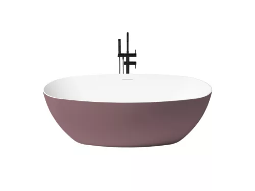Como szabadonálló kád_80x170_Rosa Metallic/Blanco Mate