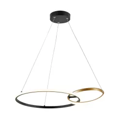   ZUMA LINE 20002P-GD RANDO Modern Led Függesztett Lámpa Fekete, Arany LED IP20