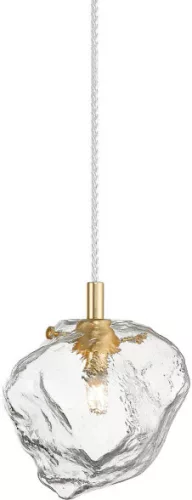 ZUMA LINE P0488-01F-U8AC ROCK Glamour Függesztett Lámpa Átlátszó, Arany G9 IP20