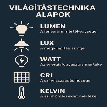 Lumen, Lux, Watt, CRI és Kelvin érthetően